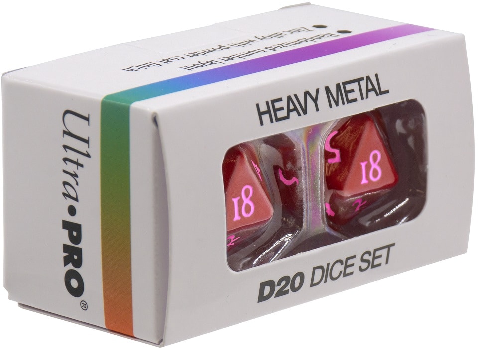 Ultra Pro Dice Heavy Metal Vivid Red Set of 2 D20 image 0